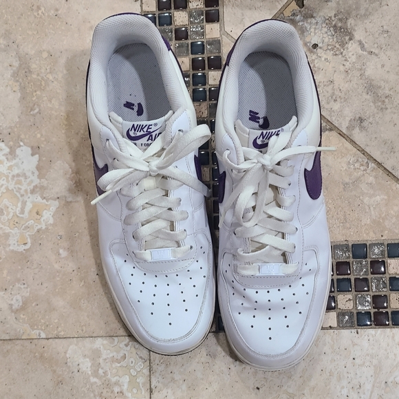 Nike White and Purple Sneakers
